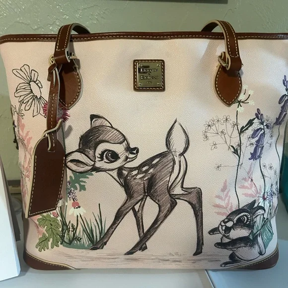 RARE Bambi Dooney & Bourke Tote - Picture 3 of 8